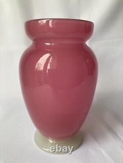 Glass, Hand Blown Vase, Pink Alabaster, By Stevens & Williams, c1930s, VGC