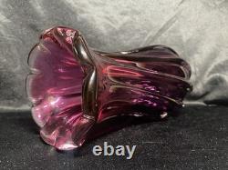 Glass Heavy Glass Vase Hot Pink Tall Flower Holder Decorative Vase Gift