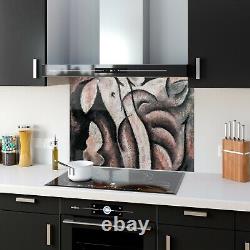 Glass Splashback Kitchen Tile Cooker Panel ANY SIZE Abstract Art Drawing 1562