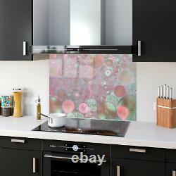 Glass Splashback Kitchen Tile Cooker Panel ANY SIZE Art Macro Water Drops Oil