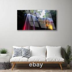 Glass print Wall art 100x50 Image Picture Waterfall Nature