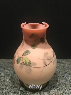 Gorgeous Webb Burmese Decorated Berries & Leaves Pitcher