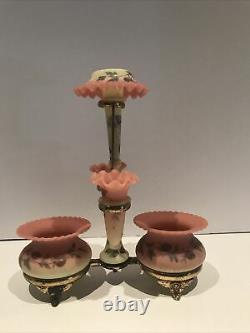 Gorgeous Webb/ Burmese Hawthorn Decorated 6 pc Epergne