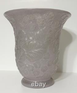 HTF Consolidated Art Glass Light Pink Finish 8 3/4 Hydrangea Vase