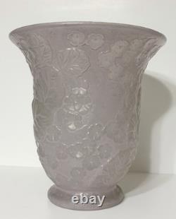 HTF Consolidated Art Glass Light Pink Finish 8 3/4 Hydrangea Vase