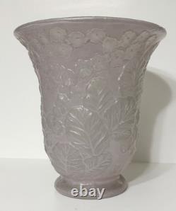 HTF Consolidated Art Glass Light Pink Finish 8 3/4 Hydrangea Vase