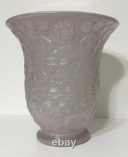 HTF Consolidated Art Glass Light Pink Finish 8 3/4 Hydrangea Vase