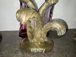 HUGE 18 ALFREDO BARBINI MURANO C1950s 2 Parrots Bird GLASS FIGURINE GOLD 6.5kg