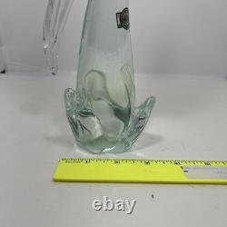 Hand Blown Art Glass Pink Red White COCKATOO PARROT BIRD 11 Designed in Murano