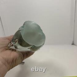 Hand Blown Art Glass Pink Red White COCKATOO PARROT BIRD 11 Designed in Murano