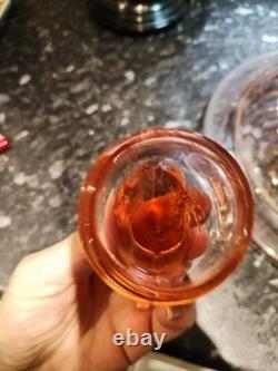 Heisey Art Deco Extremely Rare Pink Flamingo 3 Piece Sitting Duck Float Bowlset