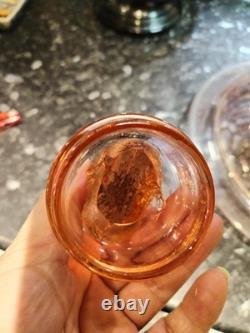 Heisey Art Deco Extremely Rare Pink Flamingo 3 Piece Sitting Duck Float Bowlset