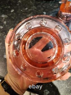 Heisey Art Deco Extremely Rare Pink Flamingo 3 Piece Sitting Duck Float Bowlset