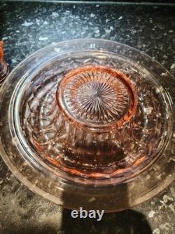 Heisey Art Deco Extremely Rare Pink Flamingo 3 Piece Sitting Duck Float Bowlset