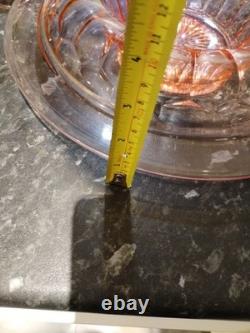 Heisey Art Deco Extremely Rare Pink Flamingo 3 Piece Sitting Duck Float Bowlset