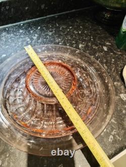 Heisey Art Deco Extremely Rare Pink Flamingo 3 Piece Sitting Duck Float Bowlset