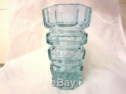 Hoffmann Moser faceted octagonal alexandrite glass vase