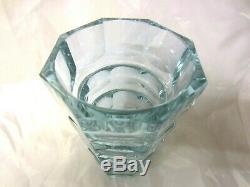 Hoffmann Moser faceted octagonal alexandrite glass vase