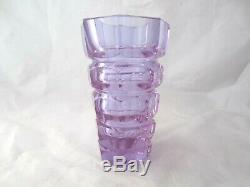 Hoffmann Moser faceted octagonal alexandrite glass vase