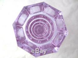 Hoffmann Moser faceted octagonal alexandrite glass vase