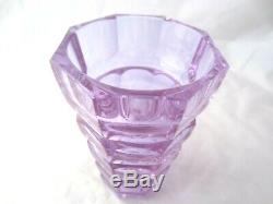 Hoffmann Moser faceted octagonal alexandrite glass vase