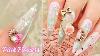 How To Do Pink Flower Cat Eye Nails Relaxing Asmr Step By Step Glass Nail Art