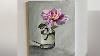 How To Paint A Transparent Glass Vase Light Pink Flowers Acrylic Painting