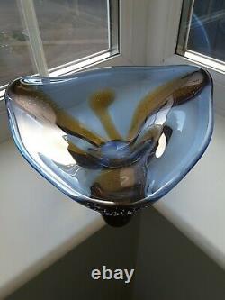 Huge Mstisov Czech Glass'Pizzicato' Bowl by Hana Machovska C1960's