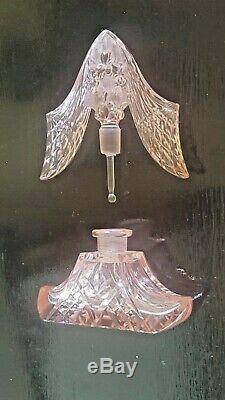 Impressive Lrg. Czech 1920's Pink Perfume Bottle Dauber Intact Art Deco