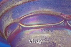 Iridescent pink Murano glass vase centerpiece 1900s attributed Glassworks Seguso