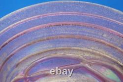 Iridescent pink Murano glass vase centerpiece 1900s attributed Glassworks Seguso