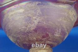 Iridescent pink Murano glass vase centerpiece 1900s attributed Glassworks Seguso