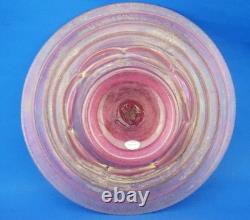 Iridescent pink Murano glass vase centerpiece 1900s attributed Glassworks Seguso