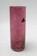Isle Of Wight Cranberry Pink Silver & Gold Leaf Art Glass Vase Michael Harris