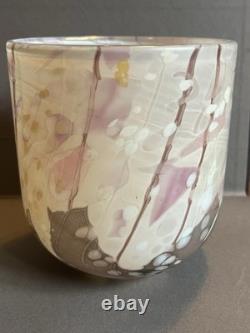 Isle of Wight Flower Garden Glass vase designed by Elizabeth & Michael Harris