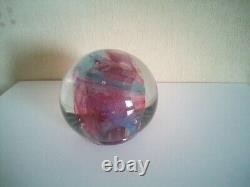 Isle of Wight Glass Paperweight with Michael Harris signature