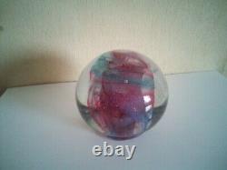 Isle of Wight Glass Paperweight with Michael Harris signature