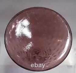 Italian Empoli Art Glass Rare Optical Pink Color Decanter No Stopper