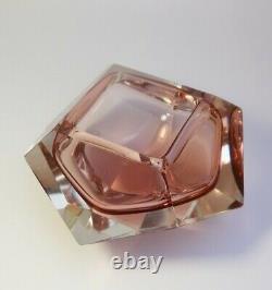 Italian Mid-Century Faceted Diamond Murano Bowl Ashtray Flavio Poli Space Age