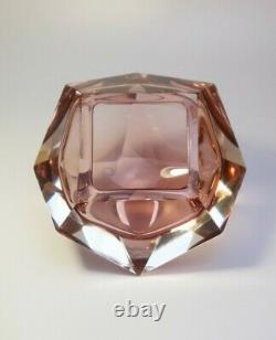 Italian Mid-Century Faceted Diamond Murano Bowl Ashtray Flavio Poli Space Age