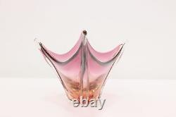 Italian Murano Blown Art Glass Vintage Pink Sculpture #48825