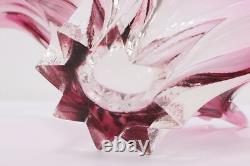 Italian Vintage Blown Pink Art Glass Sculpture Bowl, Murano #54027