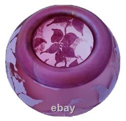 JOHN BARBER Pink Iridescent Art Glass Vase Hand blown Signed'93