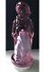 Jackie Coogan Candy Container Rose Pink Glass And Tin Toy. Fenton Art Glass Co
