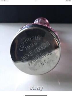 Jackie Coogan Candy Container Rose Pink Glass And Tin Toy. Fenton Art Glass Co