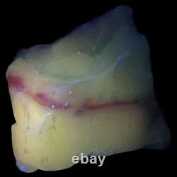 Jadeite Lime Pink Art Glass Cullet Layered Glowing Manganese Slag Glass #4GX177