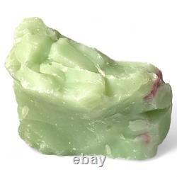 Jadeite Lime Pink Art Glass Cullet Layered Glowing Manganese Slag Glass #4GX177