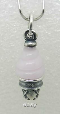 James Avery Retired Sterling Pink Art Glass Ice Cream Cone Finial Charm Lb-c2140