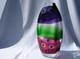 Jane Charles Art Glass Crystal Vase Green Purple Cranberry Pink Signed