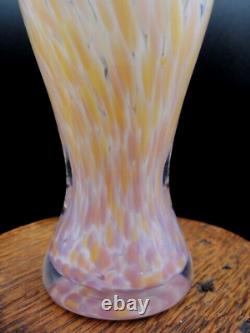 Jay Strongwater OLA Enameled Pink Dogwood Art Glass Vase with Swarovski Crystals
